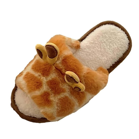 Winter Slippers,Women's plush Slippers girls Soft Warm Slippers,House Slippers Winter Furry Indoor Outdoor,Comfortable Bedroom Slippers Funny House Shoes,Open Toe Slides Slippers 38 to 39