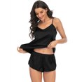 thumbnail image 2 of FANNYC Women's Sleepwear Suits Ladies Sleepwear Set, Satin Sexy Lingerie Pajamas Cami Shorts Set Nightwear Women's Sleepwear Suits, 2 of 6