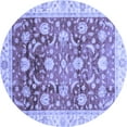 thumbnail image 1 of Ahgly Company Indoor Round Oriental Blue Traditional Area Rugs, 3' Round, 1 of 4
