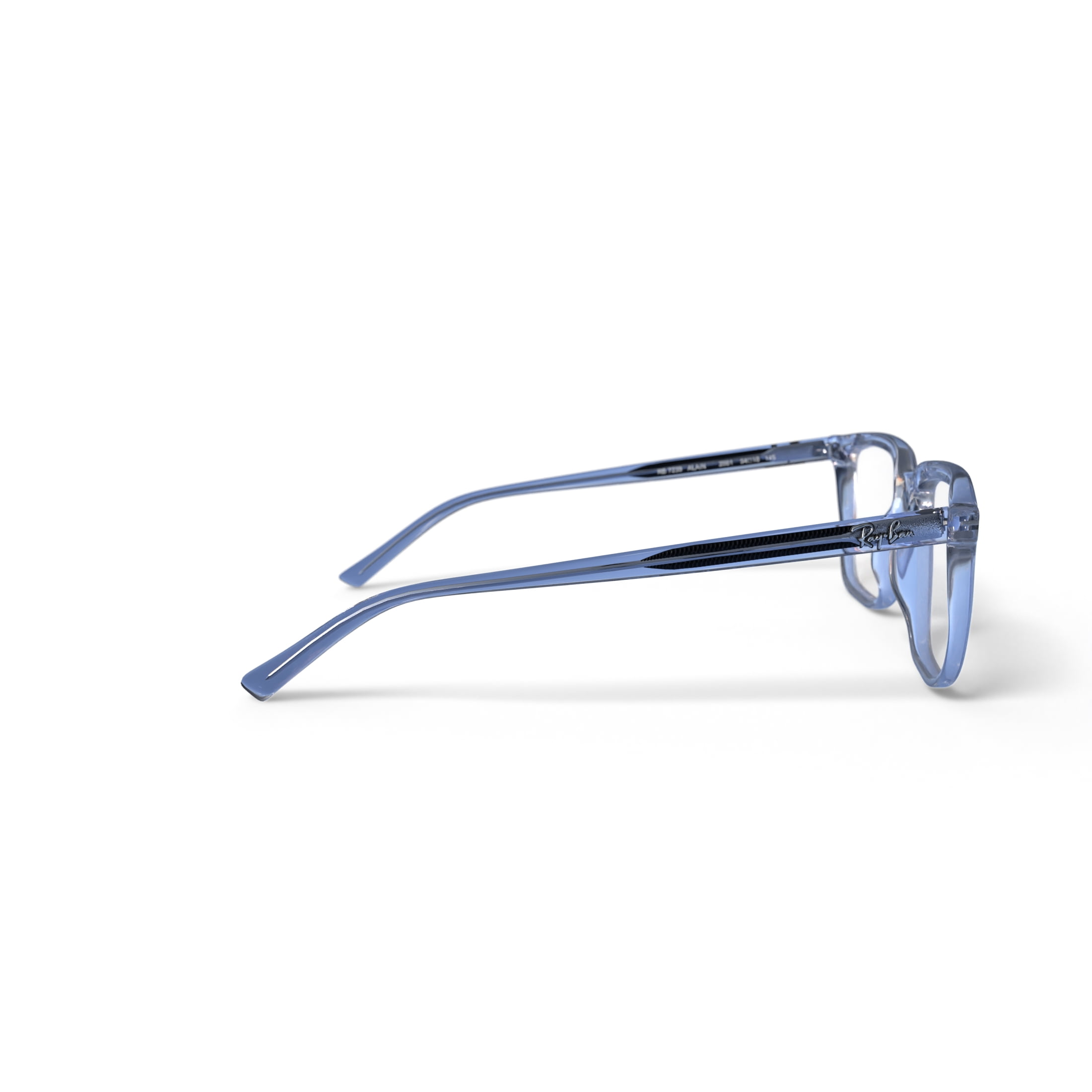 Ray-Ban Unisex Size 54 Rectangular Alain Optics Prescription Eyeglasses with Case, Transparent