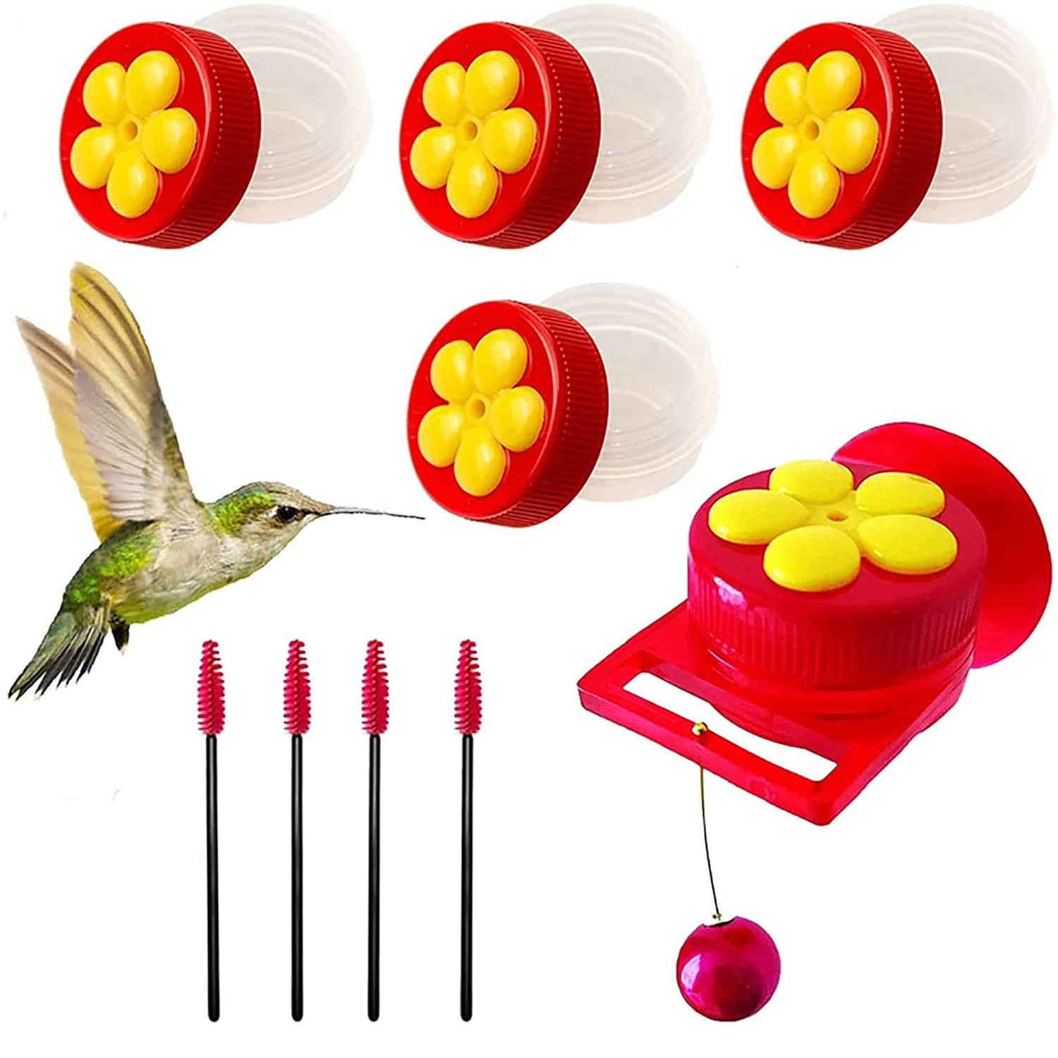 Mini Hummingbird Feeder with Hanging Wires Easy Cleanup Leakage Prevent EJWOX 