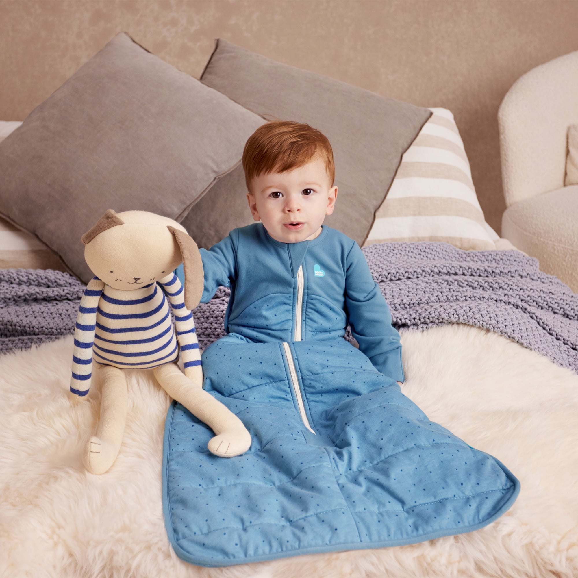 Love to Dream Long Sleeve Sleep Bag Wearable Blanket Warm 2.5 TOG, 6-18M Stone Pebbles