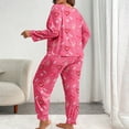 thumbnail image 4 of zbxnLI Plus Size Pajama Set for Women Heart Graphic Sleepwear Tee Tops and Pants Ladies Lounge Sets, 4 of 6