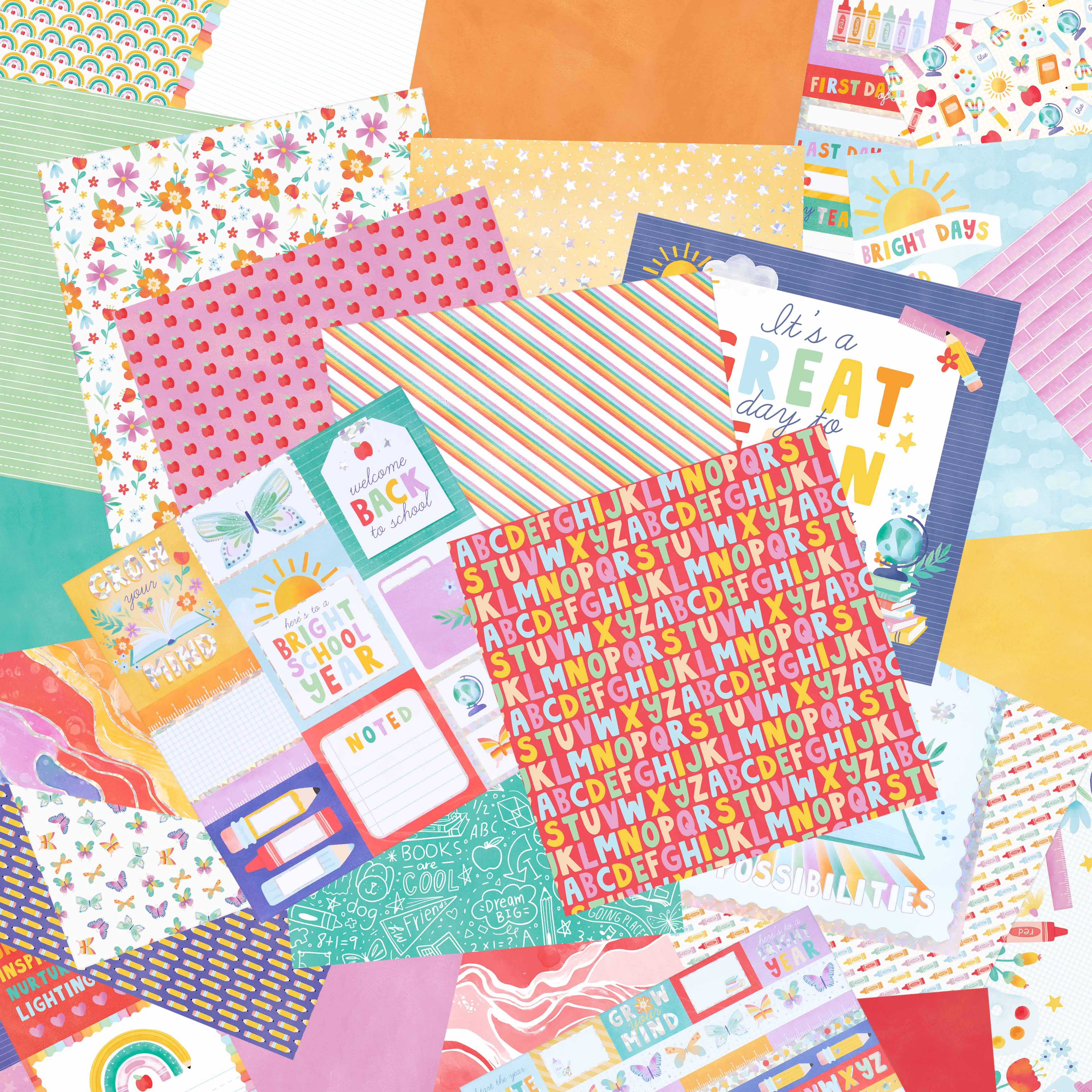 12" x 12" Bright Year Paper Pad by Recollections - Acid and Lignin Free Paper for Scrapbooks - Arts & Crafts - 6 Pack - 58 Sheets
