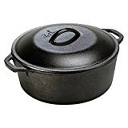 Lodge 5 Quart Cast Iron Dutch Oven with Cover, L8DOL3