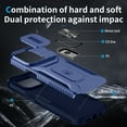 thumbnail image 3 of Allytech Shockproof Back Case for Apple iPhone 15 Pro, Military Grade Protective With Ring Holder Stand Compatible with Car Mount Anti-slip Hybrid Rugged Bumper Phone Cover for Men Boys -Blue, 3 of 8