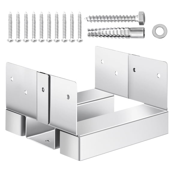 VEVOR 10 Pcs 6x6 Post Base Bracket Post Anchor for Concrete Inner Size 5.49x5.57 in