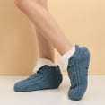 thumbnail image 3 of fatyb Boys Girls Plush Socks with Grips Winter Ankle Thermal Socks Sherpa Lined Non Slip Socks for Kids, 3 of 7
