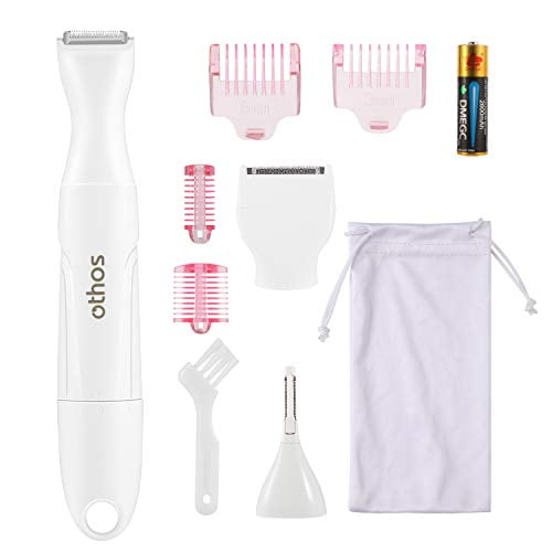 Othos Multi-functional Electric Trimmer Kit for Women, Bikini Trimmer,Nose & Eyebrow Trimmer, Foil Shaver All in One Device, Wet and Dry use, Waterproof, AA Battery Operated (included)