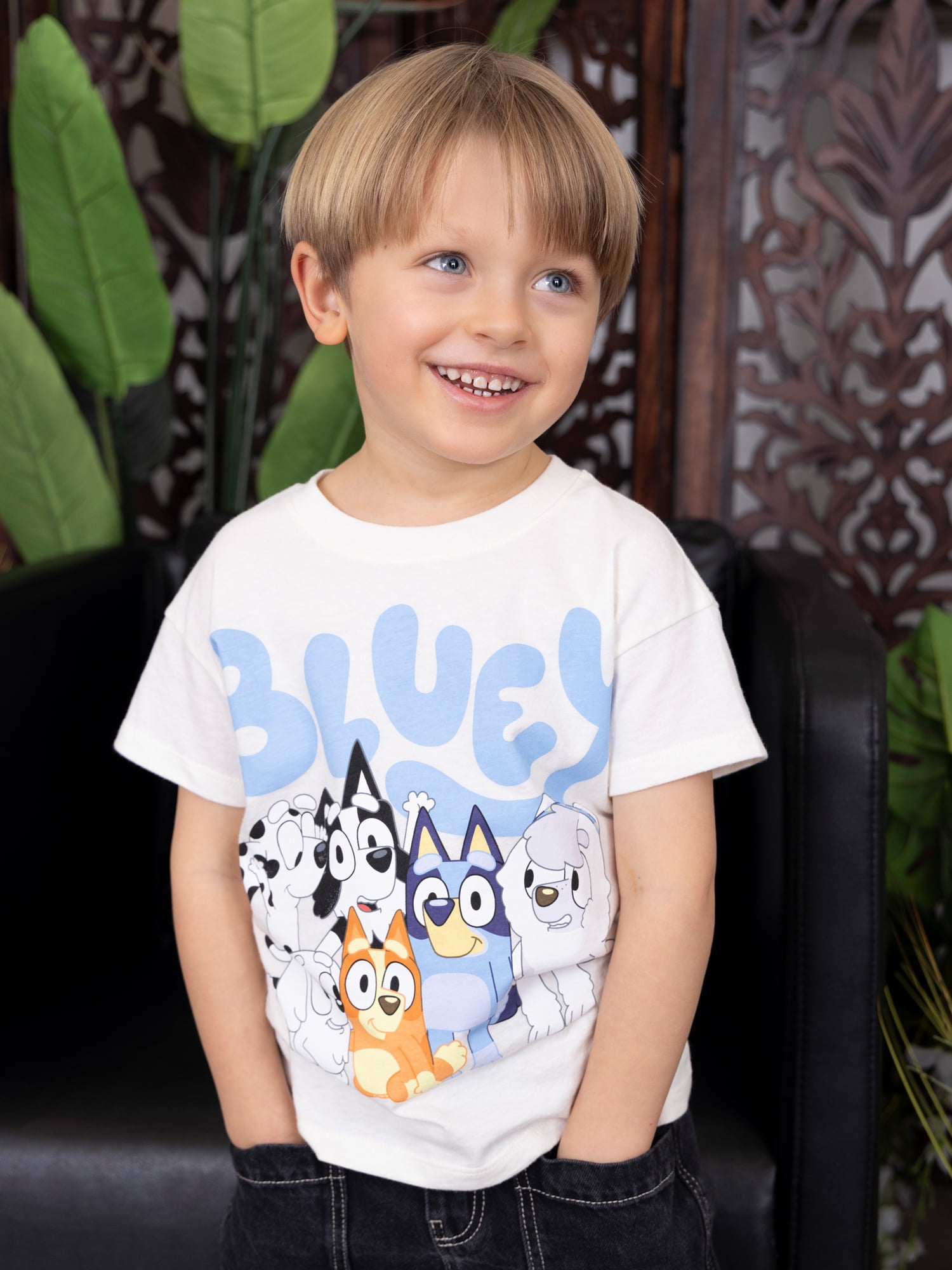 Bluey Toddler Graphic Crewneck Tee with Short Sleeves, Sizes 12M-5T