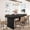 Black, variant on 70.8 Inch Oval Dining Table for 4-8, Farmhouse Wood Kitchen Table with Double Pedestal Base, Versatile Dining Room Table for Home Office and Gatherings,Gray