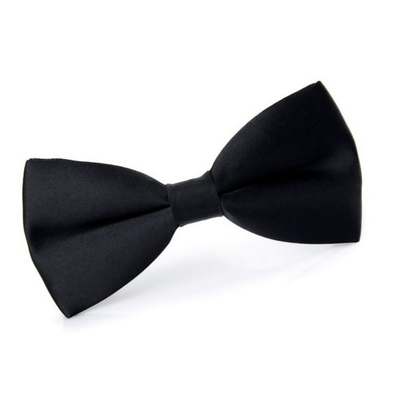 Item Type: Bow Tie Processing Mode: Jacquard Style: Flat head type Material: Polyester Pattern: Pure Black Glossy Style: Bowknot Color: Black