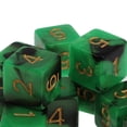 thumbnail image 3 of Dados Acrílicos D6 10 Piezas Verde Negro Perfecl, 3 of 8