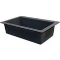 thumbnail image 2 of Transolid Radius 33in x 22in silQ Granite Drop-in Single Bowl Kitchen Sink with 3 CBD Faucet Holes, In Grey, 2 of 4