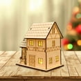 thumbnail image 4 of Centro De Mesa De Casa De Madera Sin Terminar Village Christmas DIY StyleE 11x7.8x11.6cm Sunnimix Casa de pueblo, 4 of 7
