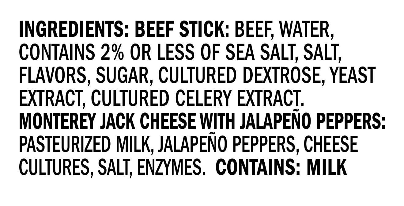 3OZ JL ORIGINAL BEEF AND PEPPER JACK STICKS 1/1