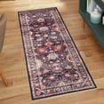 thumbnail image 7 of Crystal Print Cullen Traditional Oriental Brown Washable Indoor Area Rug, 2x6, 7 of 7