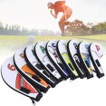thumbnail image 1 of 9Pcs  Club Head Cover, Zipper  Iron Covers, Sport Pattern for Gift All Brands, 1 of 8