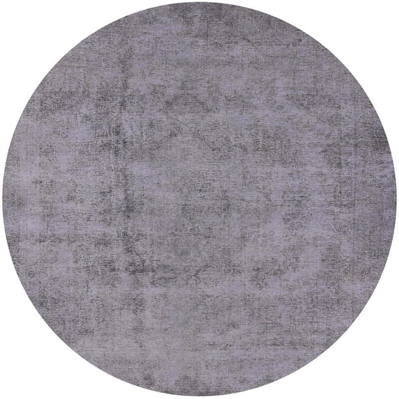 Ahgly Company Machine Washable Indoor Round Industrial Modern Dark Goldray Area Rugs, 8' Round