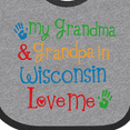 thumbnail image 4 of Inktastic Wisconsin Grandma Loves Me Boys or Girls Baby Bib, 4 of 4