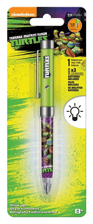 Nickelodeon Teenage Mutant Ninja Turtles 6 Color Ball Point Ink Pen NEW 2 Pack 