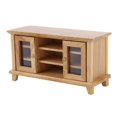 thumbnail image 1 of Meuble TV miniature en bois pour maison de poupée, échelle 1:12, meuble de rangement, couleur bois, cadeau pour enfants, 1 of 4