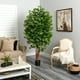 Nearly Natural 5402 Ficus Tree de Luxe, 6,5 Pieds, Vert – image 5 sur 5