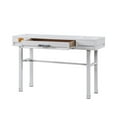thumbnail image 2 of Industrial Style Metal and Wood 1 Drawer Vanity Desk in White, 2 of 4