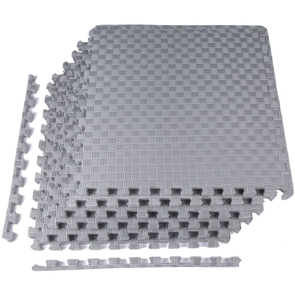 BalanceFrom 24 sqf Sweat Resistant EVA Foam Interlocking Exercise Protective Flooring, 6-Tile