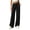 Black, variant on cocolona Womens Casual Loose Lounge Pants Elastic Waist Straight Wide Leg Travel Pants with Pockets