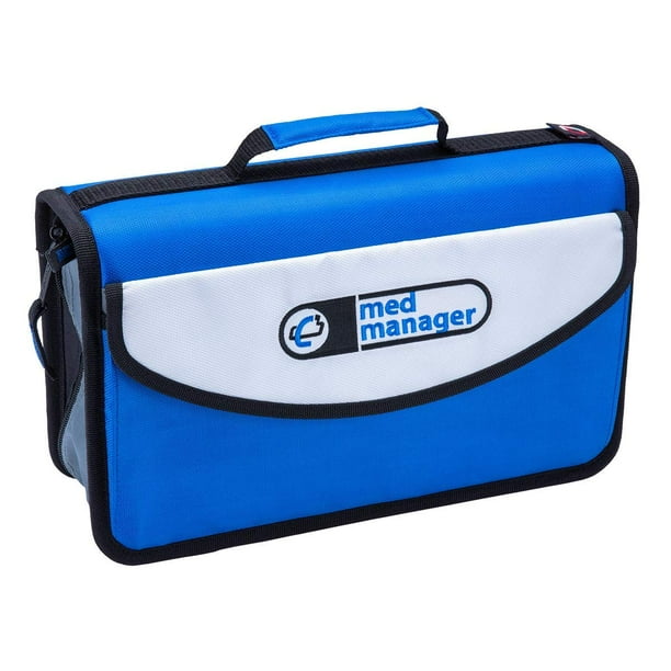Med Manager by CaseIt, Portable Pill Organizer Case, Travel Medication