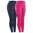 thumbnail image 2 of Ndbuld Yoga Pants 2PCS Women Workout Out Pocket Leggings Fitness Sports Running Yoga Athletic Pants, 2 of 9