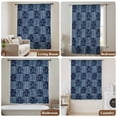 thumbnail image 6 of Vintage Floral Sheer Curtains 108" Extra Long, Abstract Flowers Patchwork Country Navy Blue Light Filering Curtains, Privacy Drapes Simi Floor to Veiling Curtain for Living Room Window Treatment, 6 of 9