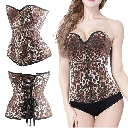 

Body Shaper For Women Lower Belly Fashion Women S Leopard Print Boned Corsets Shapewear Outfit Underwear