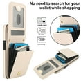thumbnail image 3 of Crossbody Wallet Case for iPhone 16e, Purse Magnetic Clasp RFID Blocking Card Holder, Elegant PU Leather Flip Kickstand Shockproof Protective Cover for iPhone 16e, Apricot, 3 of 8