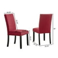 thumbnail image 6 of Roundhill Furniture Biony Fabric Dining Chairs with Nailhead Trim, Set of 2, Red, 6 of 6