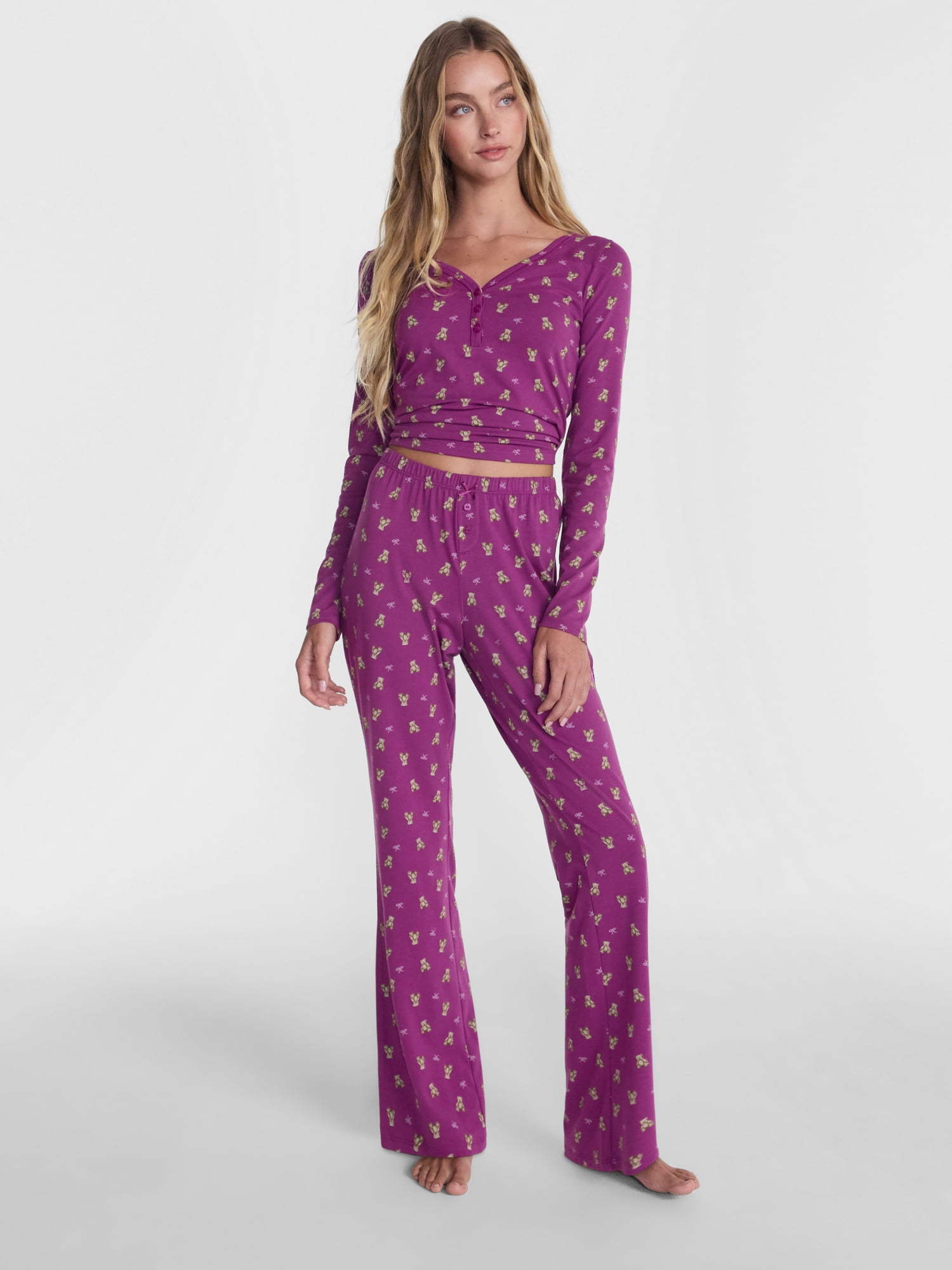 No Boundaries Cloud Core Low Rise Sleep Pants, 31” Inseam, Women's XXS-3X