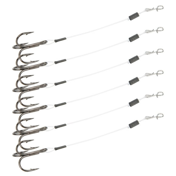 Lot de 2 Hameçons Dards pour la Pêche, et Hameçons Filaires de Leader Robustes et Durables, Accessoire de Pêche Anti-Déformation pour Pêcheur