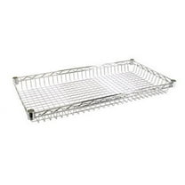 18" Deep x 24" Wide Small Chrome Wire Basket Shelf