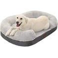 thumbnail image 1 of Pettycare 38 inches Memory Foam Dog Beds for Large Dogs, Orthopedic Dog Bed Washable with Removable Cover and Waterproof Liner, Couch Pet Bed Sofa with Sides and Nonskid Bottom, Fits up to 75lbs, Grey, 1 of 7