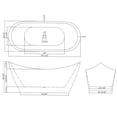 thumbnail image 5 of JERFIT 59 Inch Freestanding Soaking Bathtub, Double Slipper Design Acrylic Tub with Chrome Drain, Glossy White Standalone Bathtub for Deep Relaxation, 5 of 5