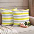thumbnail image 2 of Yellow Grey Outdoor Waterproof Pillow Covers, Farmhouse Watercolor Modern Geometric Decorative Square Throw Pillowcase Sofa Cushion Sham for Patio/Couch/Chair, 20"x20" 2 Pack, 2 of 8