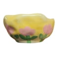 thumbnail image 2 of Hand Pinched Japanese Style Retro Ceramic Bowl Cereal Ice Ins Easy to Baking Fruit Tray Dinner Bowls Kitchen Tools Cutlery Yellow, 2 of 8