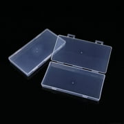Rectangular Clear Plastic Storage Containers Box with Hinged Lid, Mini Bead Storage Boxes, for Hardware Accessories, Crafts Supplies,Jewelry Display, Label Stickers