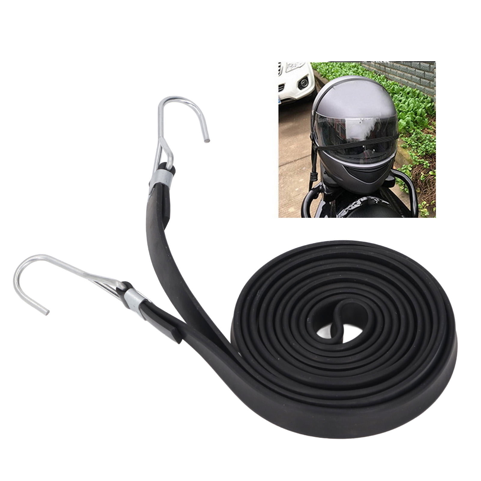 Yajisi 10‑Pack Heavy‑Duty 2cm Black Bungee Straps 2.5m – Ultra‑Elastic Outdoor Hook Cords for Luggage, Trash Lids & More