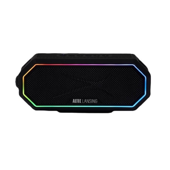 Refurbished Altec Lansing IMW1202-BLKGRY Bluetooth HydraJolt 2.0 EverythingProof Portable Speaker with LED Lights - Black/Gray