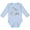 AE-Light Blue, variant on Ski Bum Boys or Girls Long Sleeve Baby Bodysuit
