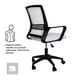 thumbnail image 5 of Set 2 Sillas De Escritorio Ergonomica Para Oficina Giratoria blanco, 5 of 9