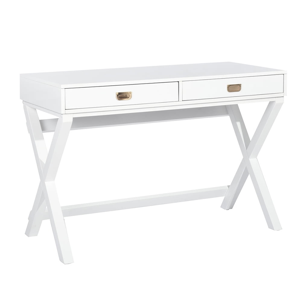 Kepooman 44" Modern Wooden Console Table with Drawers for Small Spaces, White Kepooman 44" Modern Wooden Console Table with Drawers for Small Spaces, White