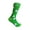 Irish Green with White, variant on St. Patrick's Day Shamrock Clover Pattern Novelty Mid-calf Dress Casual Socks for Men in Navy with Irish Green Color